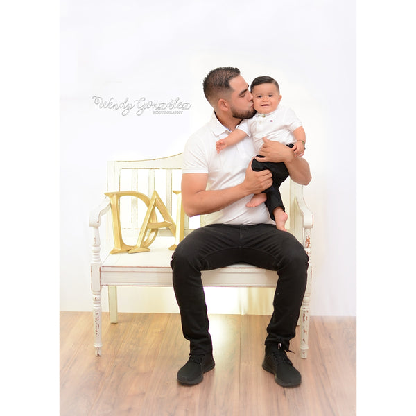 Pure White Photo backdrop with models sitting in chair