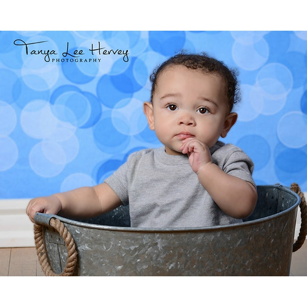 Blue Bokeh Printed Backdrop