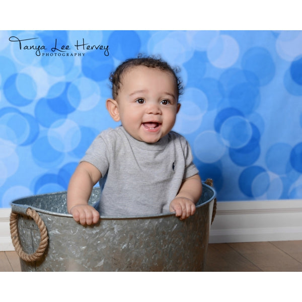 Blue Bokeh Printed Backdrop