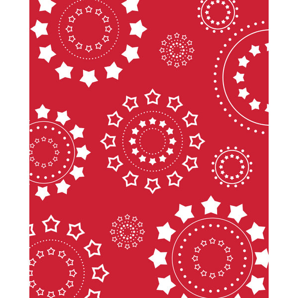 Red Starburst Printed Backdrop