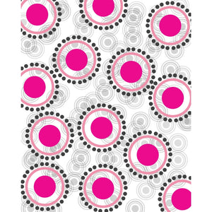 Retro Pink Circles Printed Backdrop