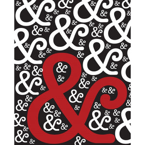 Loving Red Ampersand Printed Backdrop