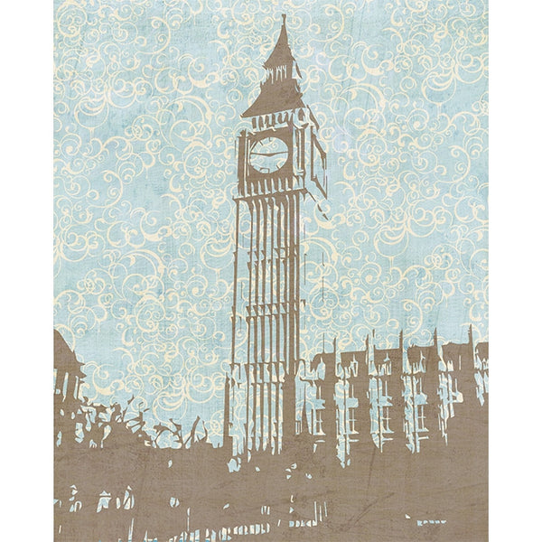 Vintage Big Ben Printed Backdrop