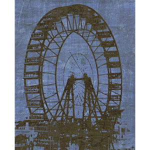 Vintage Ferris Wheel Printed Backdrop