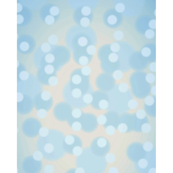 Aqua Blue Bokeh Printed Backdrop