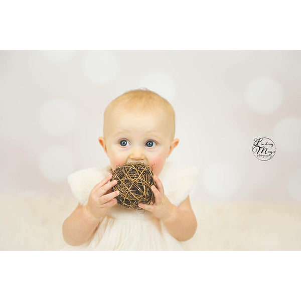 Peaches and Cream Bokeh Printed Backdrop