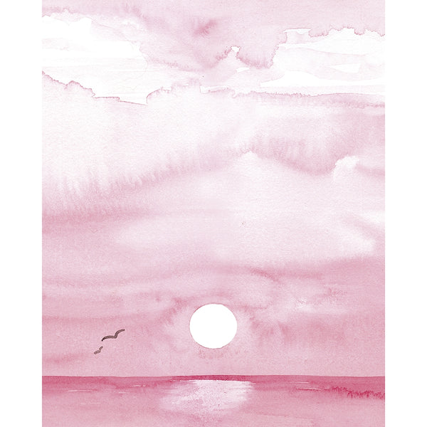 Watercolor Sunset Printed Backdrop