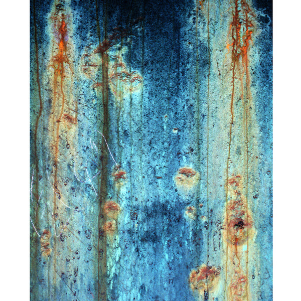 Blue and Orange Rust Printed Backdrop