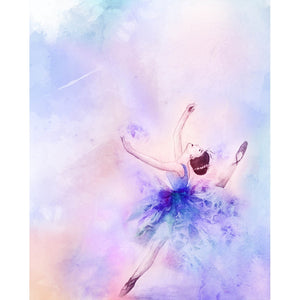 Pastel Ballerina Printed Backdrop