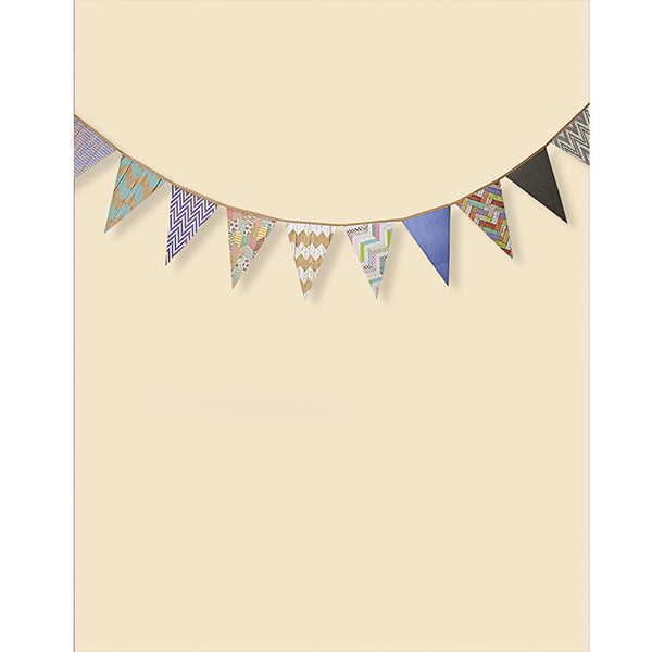 Chevron Bunting on Cream Printed Backdrop