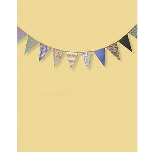 Chevron Bunting on Yellow Printed Backdrop