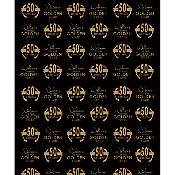 Golden Years Custom Printed Backdrop (Black Background)