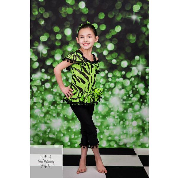 Emerald Bokeh Printed Backdrop