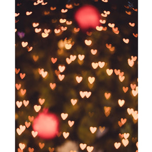 Beating Heart Bokeh Printed Backdrop