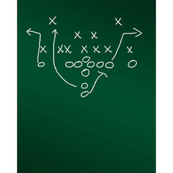 Game Plan Chalkboard Printed Backdrop