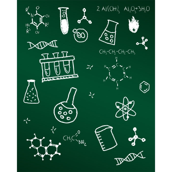 Science Chalkboard Printed Backdrop | Backdrop Express Science ...