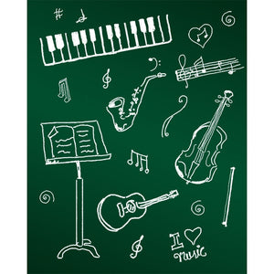 Band Chalkboard Printed Backdrop