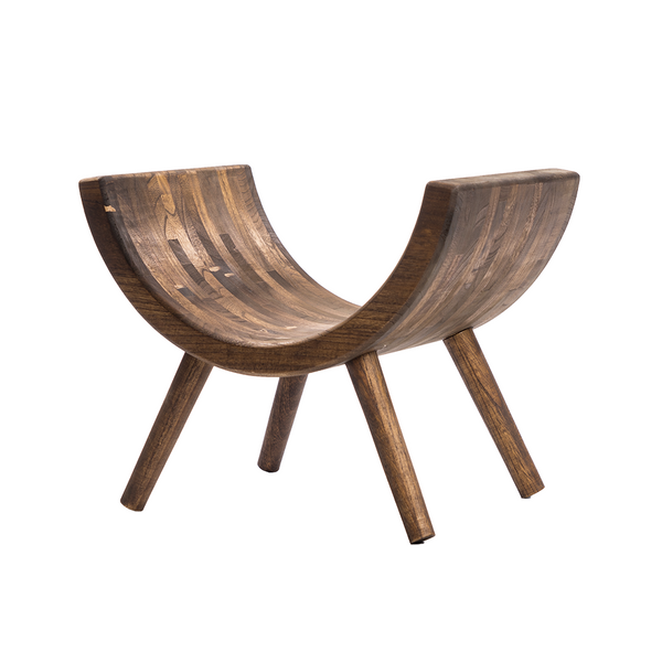 Wood Curved Bench Stool and Posing Prop