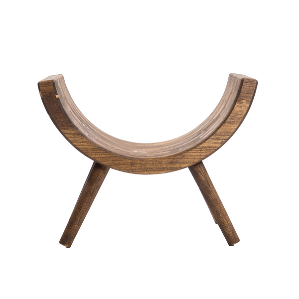 Wood Curved Bench Stool and Posing Prop