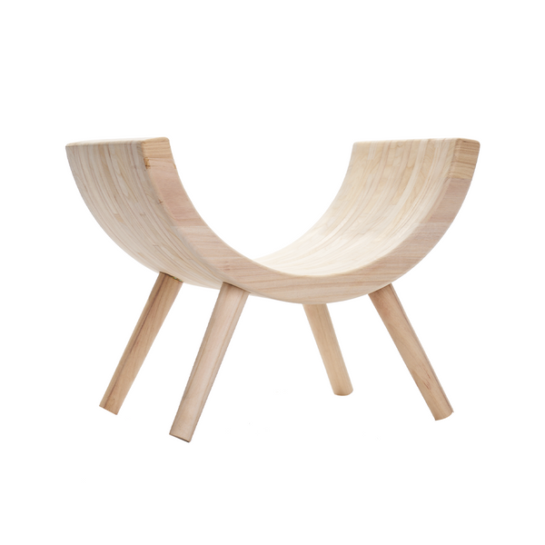 Wood Curved Bench Stool and Posing Prop