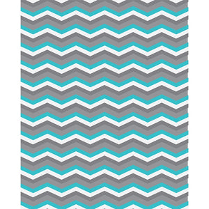 Blue & Gray Chevron Printed Backdrop