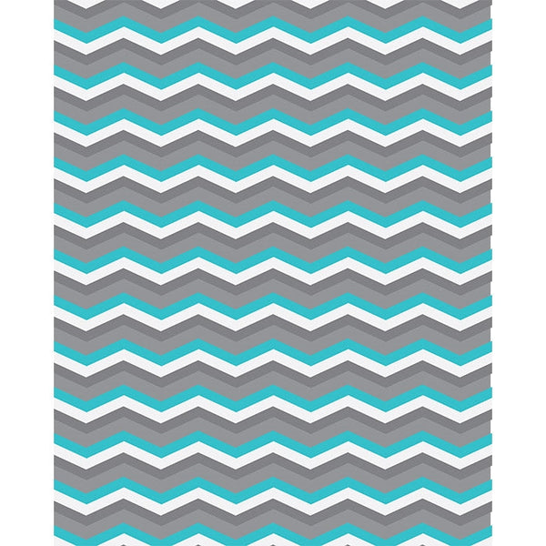 Blue & Gray Chevron Printed Backdrop