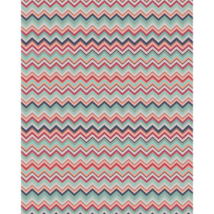 Red & Gray Chevron Printed Backdrop