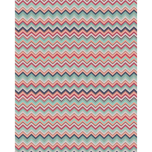 Red & Gray Chevron Printed Backdrop