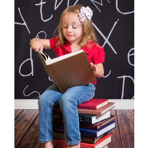 Chalkboard with Letters Printed Backdrop