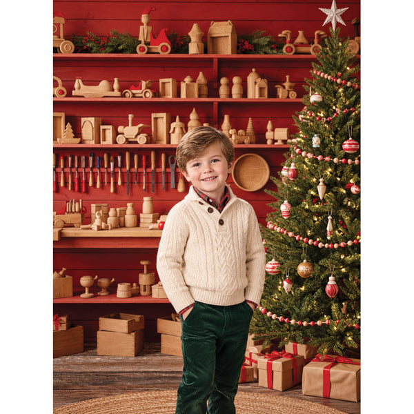 Christmas Toy Shop Backdrop