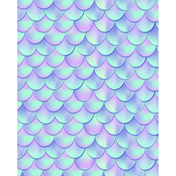 Iridescent Mermaid Scales Printed Backdrop