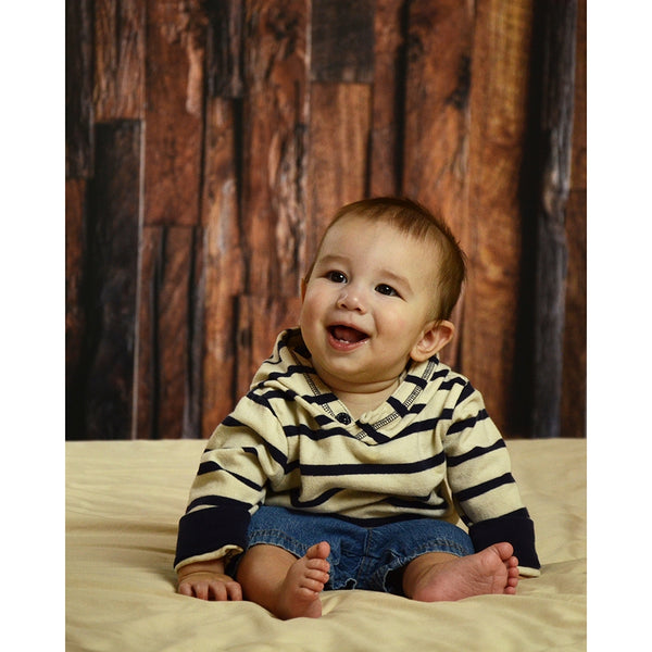 Rugged Wood Planks Printed Backdrop