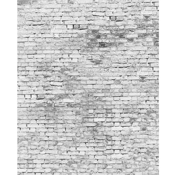 Grunge White Brick Printed Backdrop