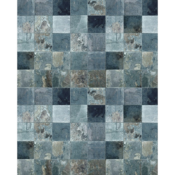 Distressed Blue Tile Floordrop