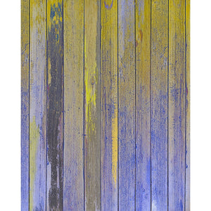 Yellow and Purple Distressed Floordrop