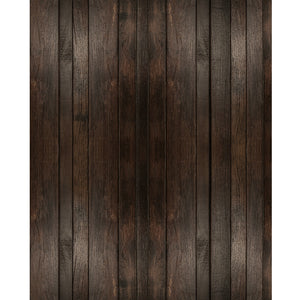 Dark Brown Planks Printed Backdrop