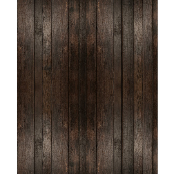 Dark Brown Planks Printed Backdrop