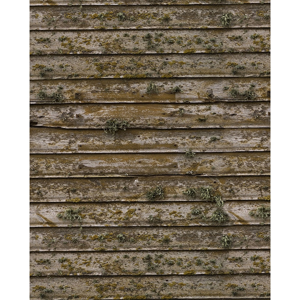 Distressed Moss Planks Printed Backdrop