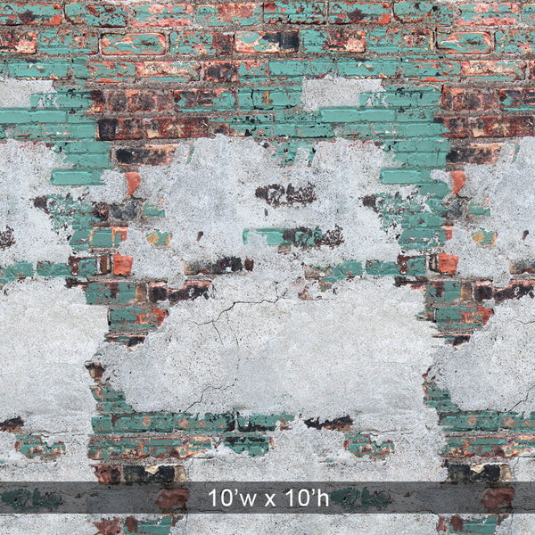 Mint Brick Printed Backdrop