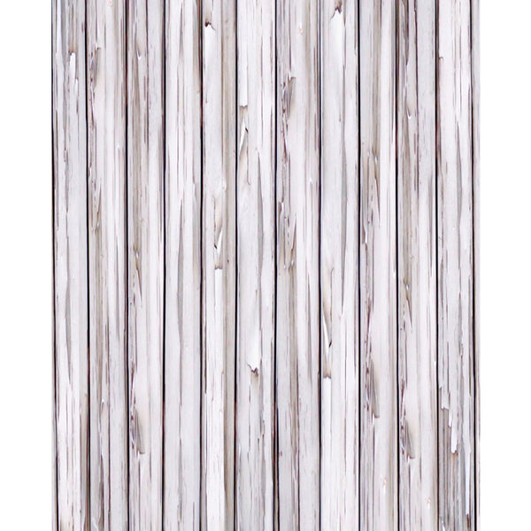 White Peel Planks Printed Backdrop