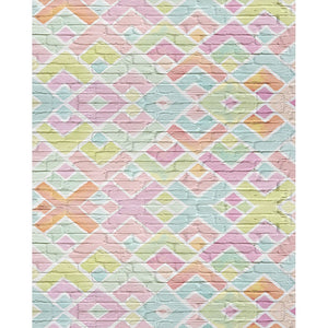 Geometric Pastel Brick Printed Backdrop