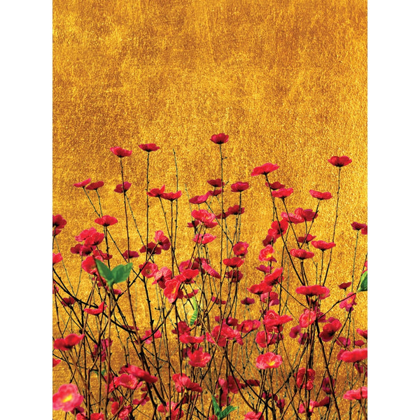 Red Flowers Printed Backdrop