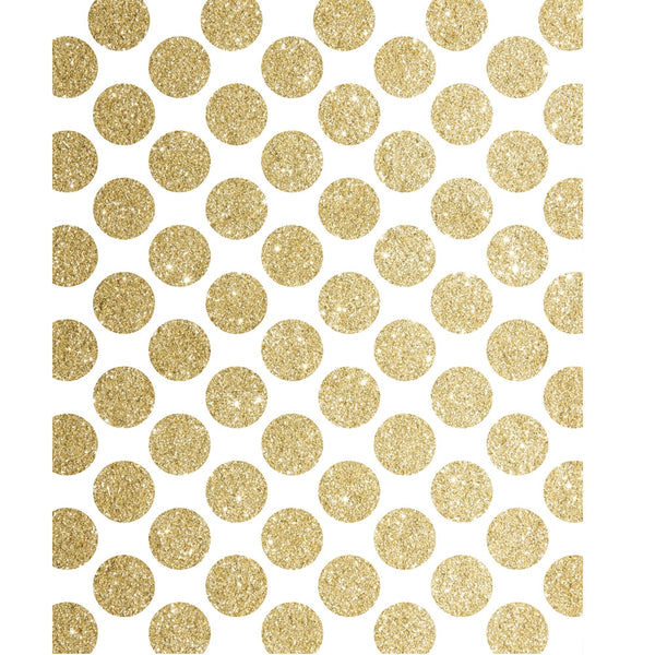 Gold Glitter Polka Dots Printed Backdrop