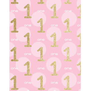 Gold 1st Birthday Printed Backdrop