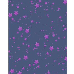 Blue and Purple Glitter Stars Printed Backdrop