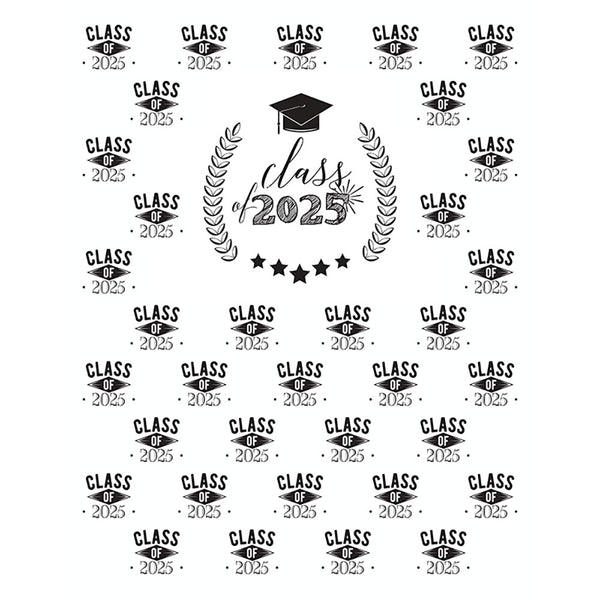 Graduation Step and Repeat Printed Backdrop