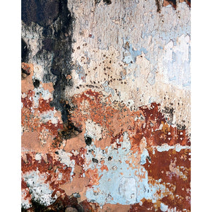 Red Peeling Paint Printed Backdrop