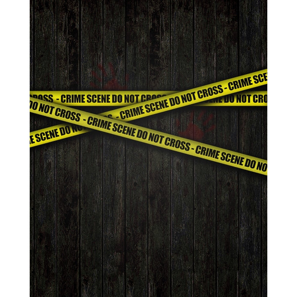 Crime Tape Printed Backdrop