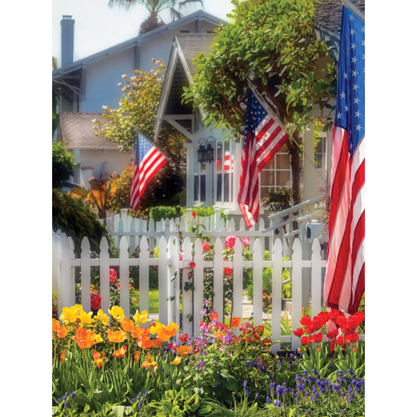 Summer Cottages Printed Backdrop