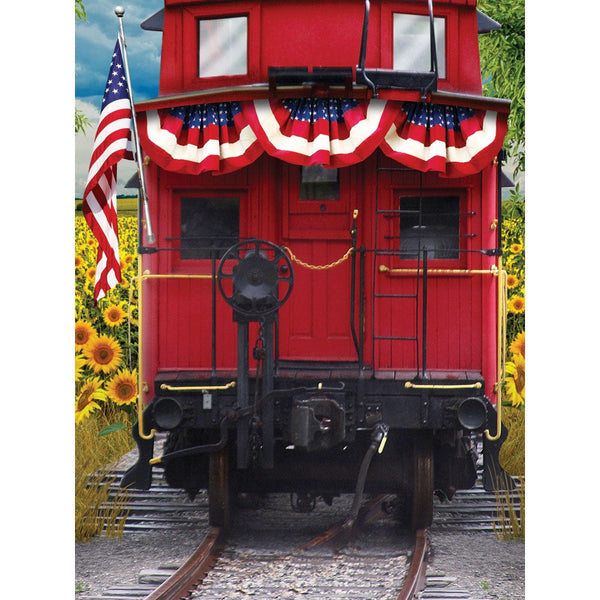 Train Caboose Printed Backdrop